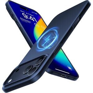 TORRAS Magnetic Slim Case for iPhone 17 Pro - Deep Blue